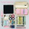 Wrapables Large Capacity Pencil Case, Expandable Pencil Pouch with 3 Washi Rolls, Pink